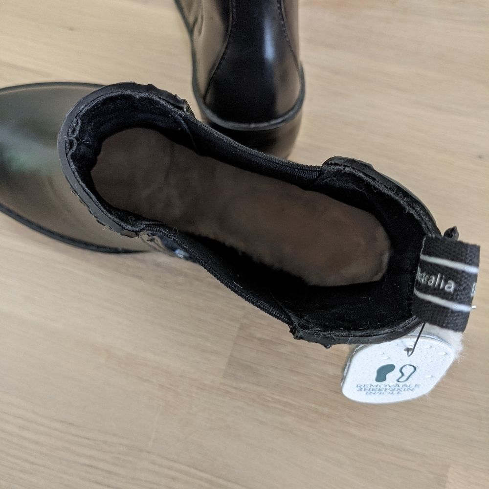 Emu Australia Ellin Ankle Rain Boots 9 Black Waterproof - Picture 7 of 10